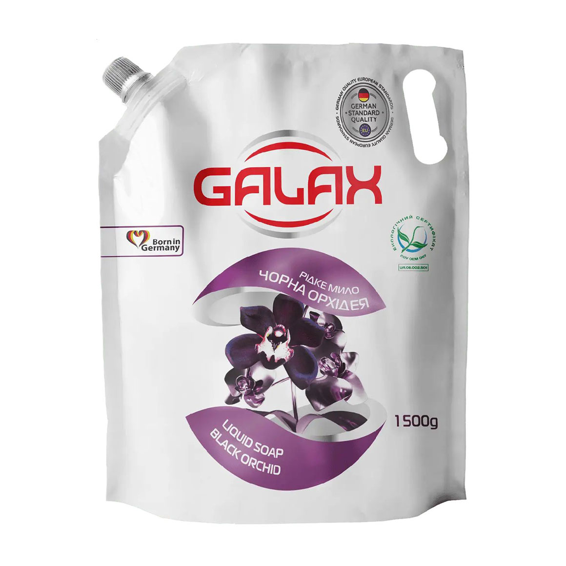 Рідке мило Galax Чорна орхідея, 1.5 кг (дойпак)